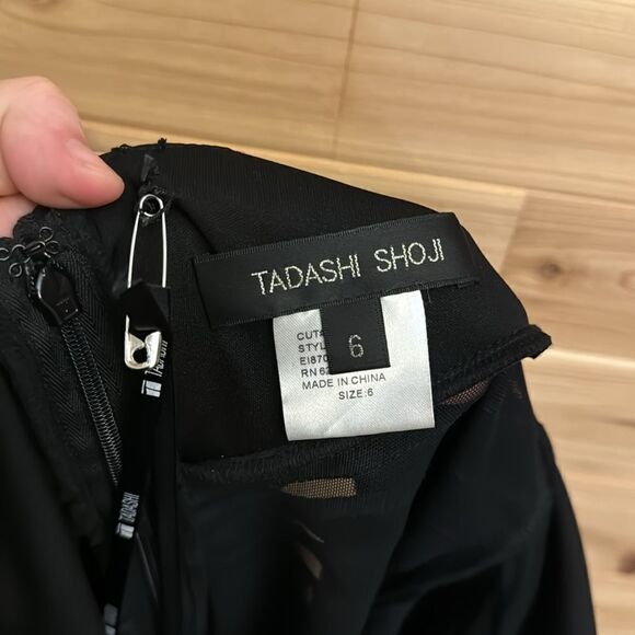 Tadashi Shoji Size 6 100% Silk Floor Length Ruffle Halter Neck Gown Maxi Dress - Picture 12 of 14